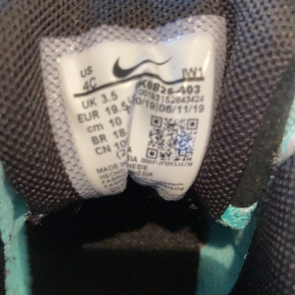 Size 4C Nike Air More Uptempo Light Aqua (TD) - Picture 8 of 11